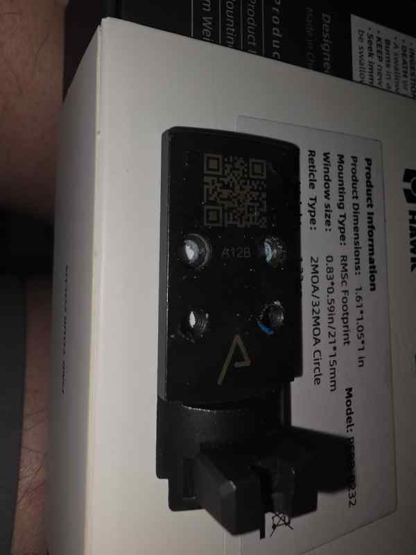 Prodigy optic plate A12B RMSC Pattern